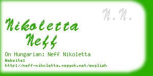 nikoletta neff business card